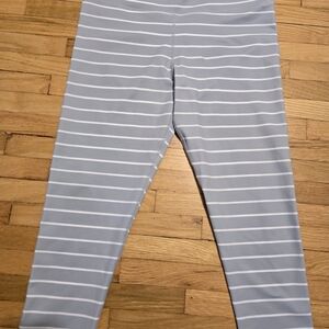Womens Striped Gray Leggings
